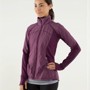 SOLD Lululemon Can’t Stop Jacket Plum Hyperstripe Purple Glyde Rulu Size 6